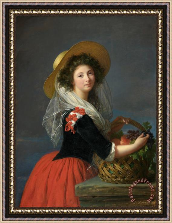Elisabeth Louise Vigee Lebrun Portrait of Marie Gabrielle De Gramont, Duchesse De Caderousse Framed Painting