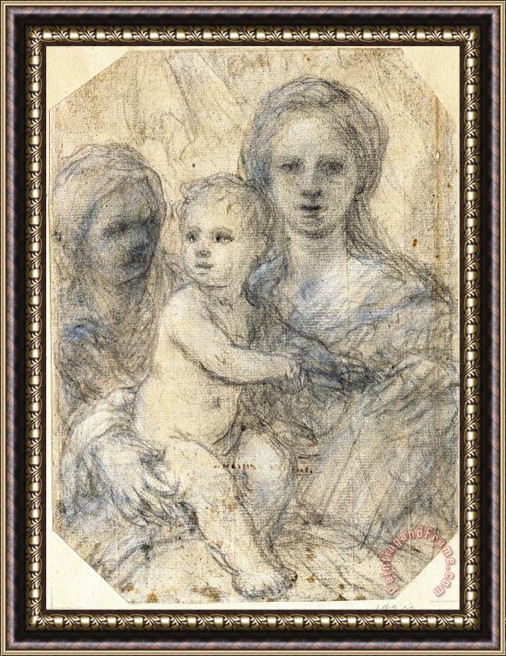 Elisabetta Sirani Madonna And Child Framed Painting