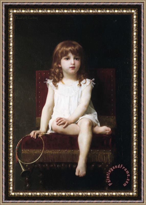 Elizabeth Jane Gardner Bouguereau Portrait of Rudyard Kipling's Daughter Framed Print