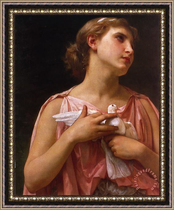 Elizabeth Jane Gardner Bouguereau The Dove Fanciers Detail Framed Painting