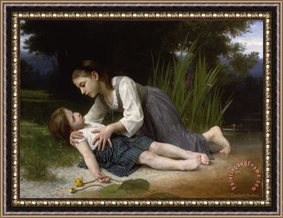 Elizabeth Jane Gardner Bouguereau The Imprudent Girl Framed Painting