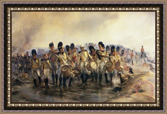 Elizabeth Thompson Steady The Drums And Fifes! Framed Painting
