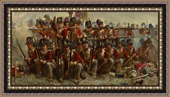 Elizabeth Thompson The 28th Regiment at Quatre Bras, 1815 Detail Framed Print