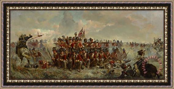 Elizabeth Thompson The 28th Regiment at Quatre Bras, 1815 Framed Print