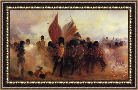 Elizabeth Thompson The Colours Advance of The Scots Guard at The Alma Framed Print