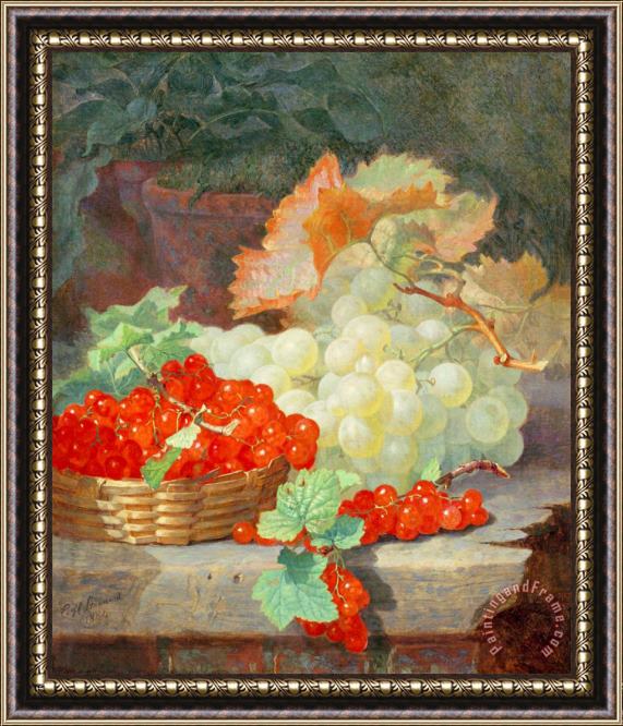 Eloise Harriet Stannard Redcurrants And Grapes 1864 Framed Print