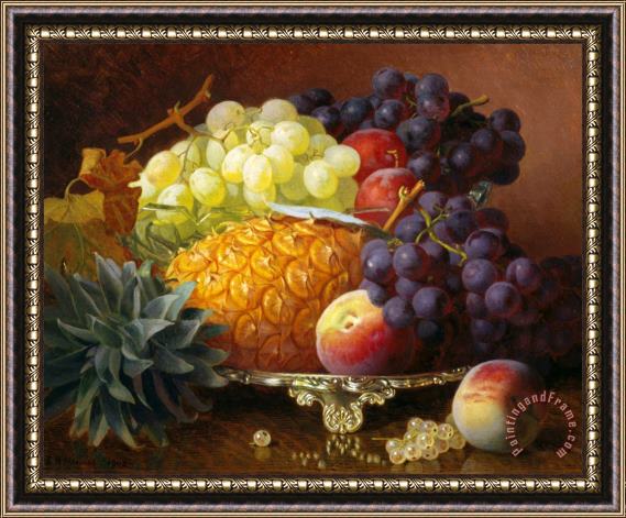 Eloise Harriet Stannard Still Life of Grapes And Pineapples Framed Painting