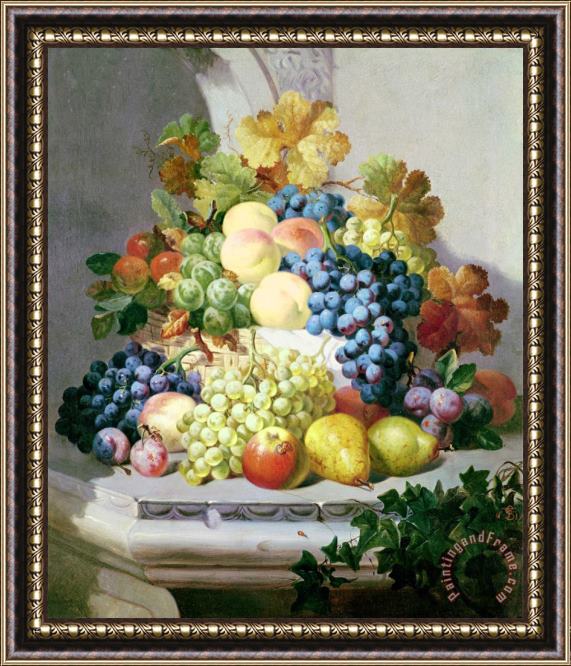 Eloise Harriet Stannard Still Life with Grapes And Pears Framed Print