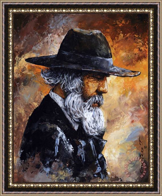 Emerico Toth Old Man Framed Painting