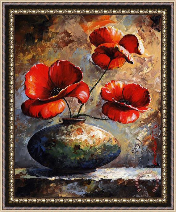 Emerico Toth Red Poppies 02 Framed Painting