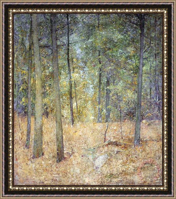 Emil Carlsen A Light in The Forest Framed Print