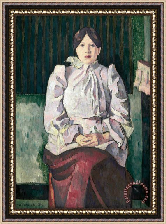 Emile Bernard Portrait of Marie Lemasson Framed Painting