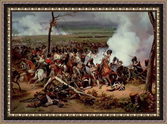 Emile Jean Horace Vernet The Battle Of Hanau Framed Painting