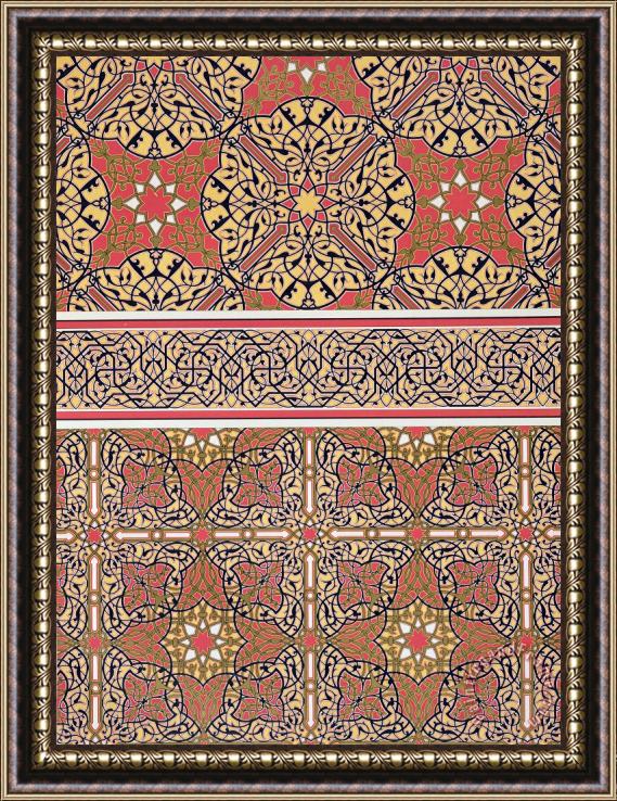 Emile Prisse d Avennes Ceiling Arabesques From The Mosque Of El-bordeyny Framed Print