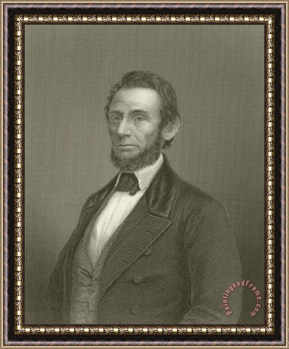 English School Abraham Lincoln Framed Painting