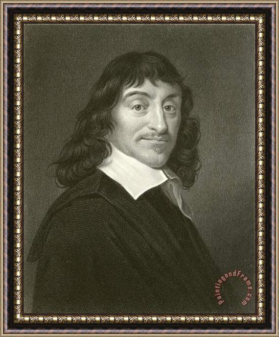 English School Descartes Framed Painting