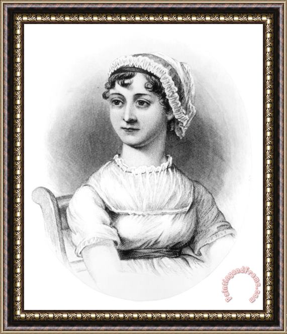 English School Portrait Of Jane Austen Framed Painting