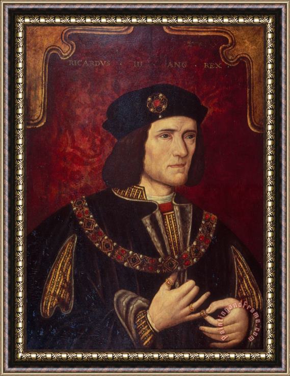 English School Portrait of King Richard III Framed Print