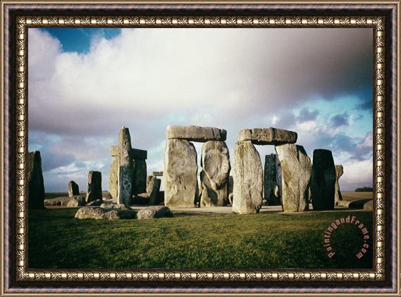 English School Stonehenge Framed Painting