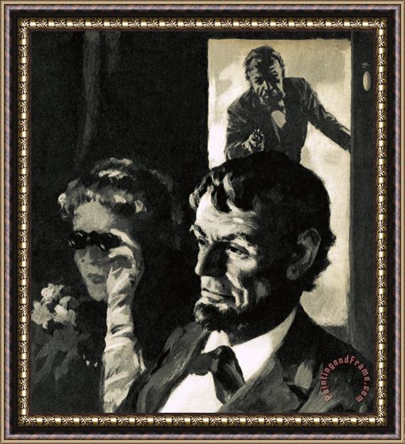 English School The Assassination of Abraham Lincoln Framed Print
