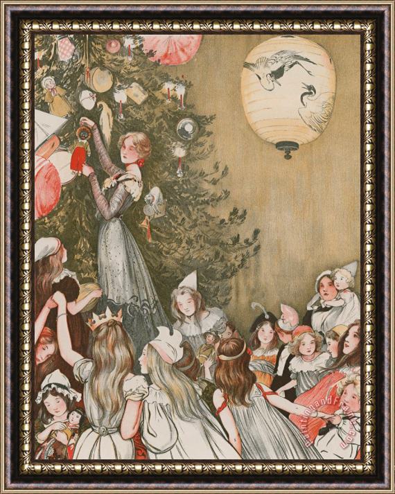 English School The Christmas Tree Framed Print