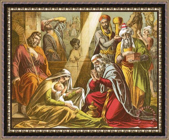 English School The Worship Of The Wise Men Framed Print