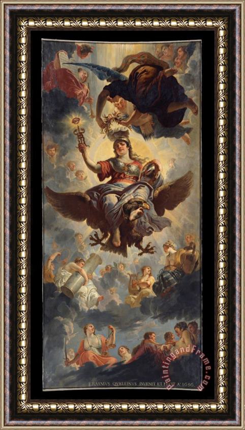 Erasmus Quellinus Ceiling of The Council Chamber Framed Painting