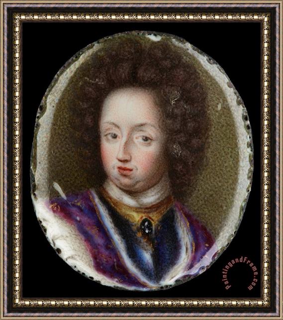 Erik Utterhielm Miniature Portrait of Charles Xi, King of Sweden 1660 1697 Framed Print