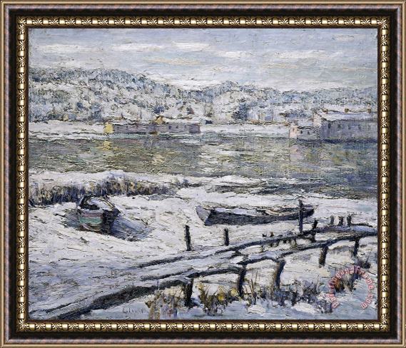 Ernest Lawson Winter Landscape Framed Painting