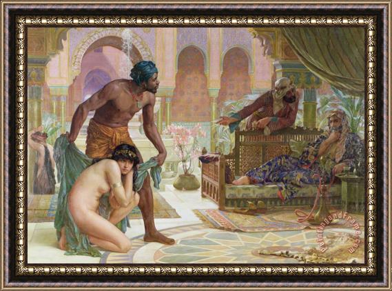 Ernest Normand The Bitter Draught of Slavery Framed Painting