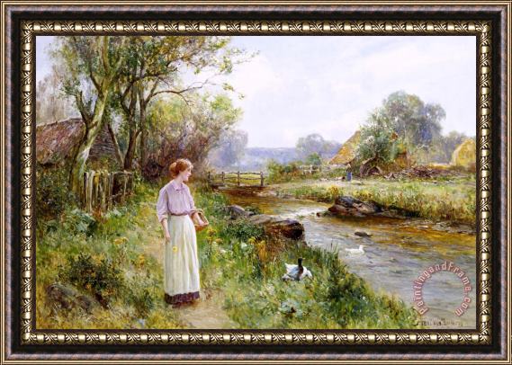 Ernest Walbourn Feeding The Ducks Framed Painting