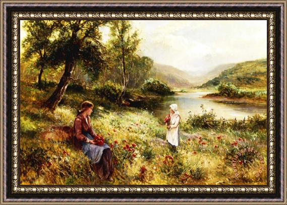 Ernest Walbourn Gathering Poppies Framed Painting