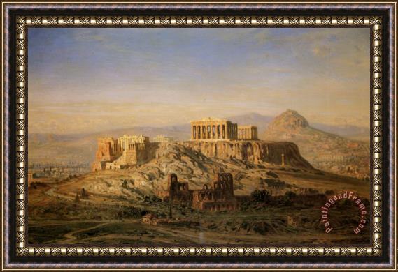 Ernst Carl Eugen Koerner The Acropolis Athena Framed Print