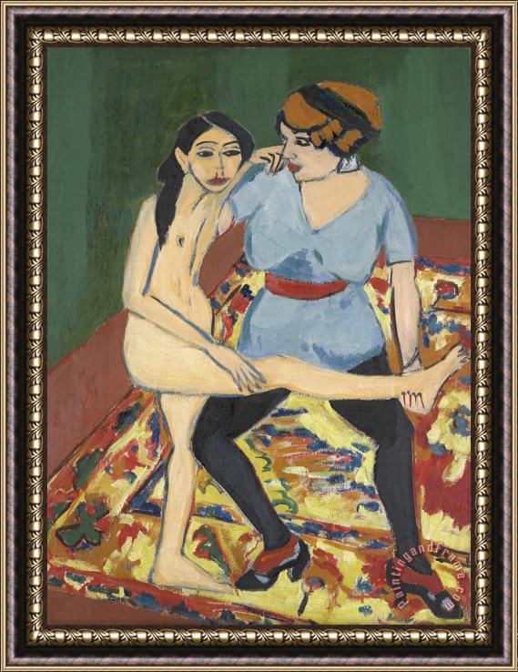 Ernst Ludwig Kirchner Dance Training Framed Painting