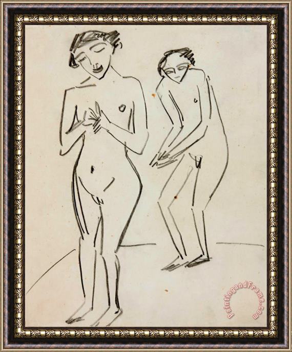 Ernst Ludwig Kirchner Man And Woman Framed Painting
