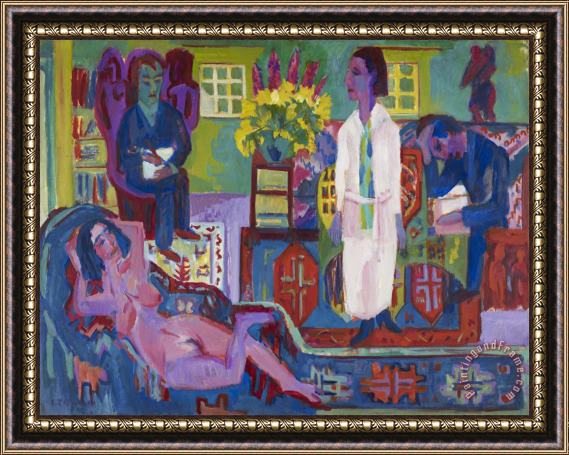 Ernst Ludwig Kirchner Modern Bohemia Framed Painting