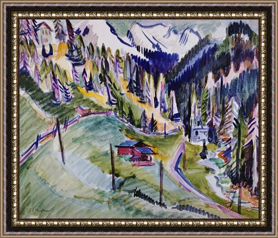 Ernst Ludwig Kirchner Mountain Landscape Framed Print