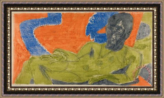 Ernst Ludwig Kirchner Portrait of Otto Mueller Framed Print
