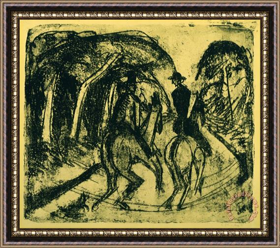 Ernst Ludwig Kirchner Reiter Im Grunewald Framed Print