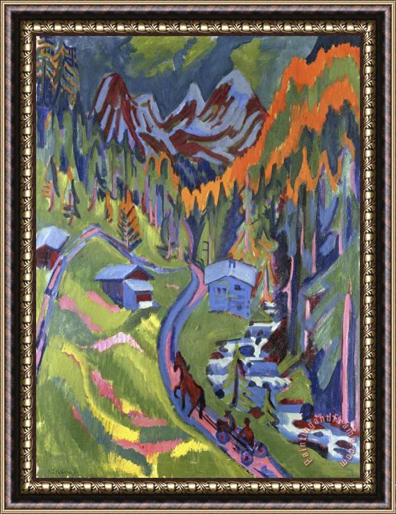 Ernst Ludwig Kirchner Sertig Path in Summer Framed Painting
