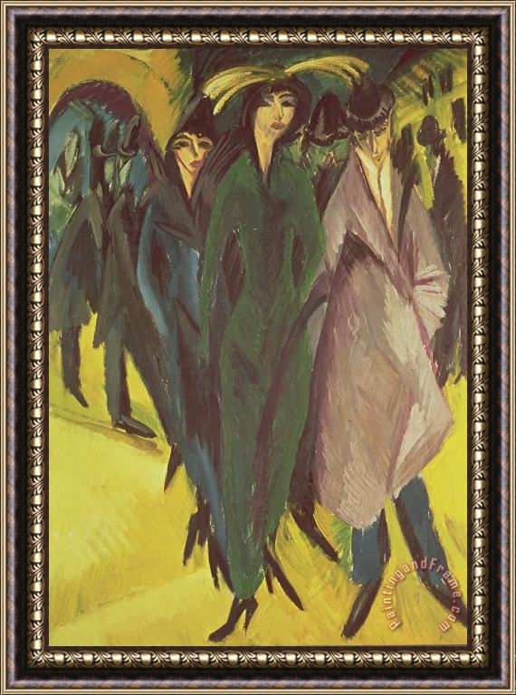 Ernst Ludwig Kirchner Women On The Street Framed Print