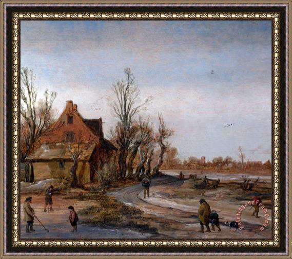 Esaias Van De Velde A Winter Landscape Framed Print