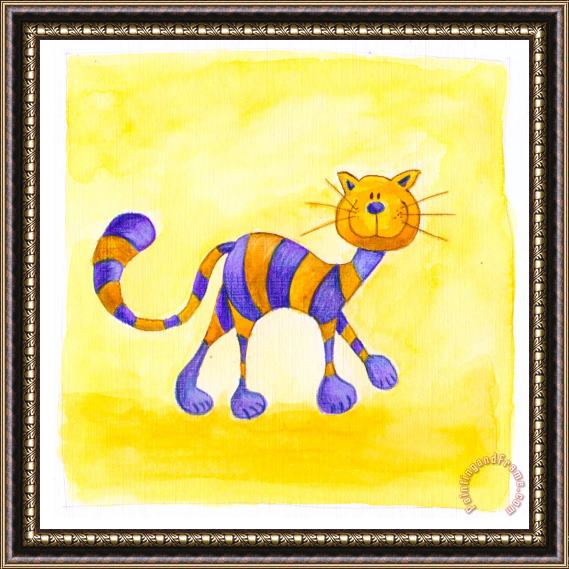Esteban Studio Cat 1 Framed Painting