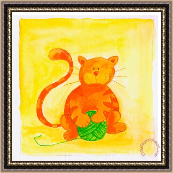 Esteban Studio Cat 2 Framed Painting