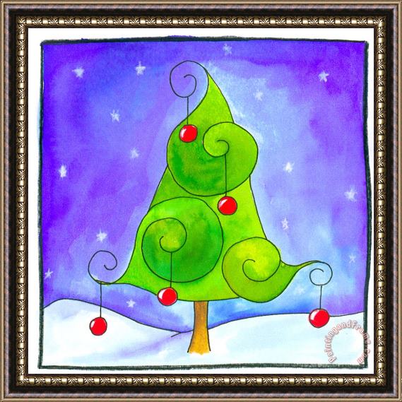 Esteban Studio Christmas Tree Framed Painting