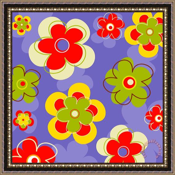 Esteban Studio Flower Pattern Framed Print