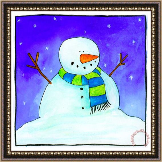 Esteban Studio Snowman Framed Painting