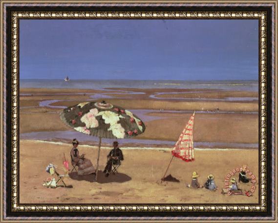 Etienne Moreau Nelaton The Beach Framed Print
