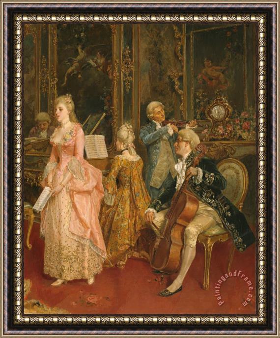 Ettore Simonetti Concert at the time of Mozart Framed Painting