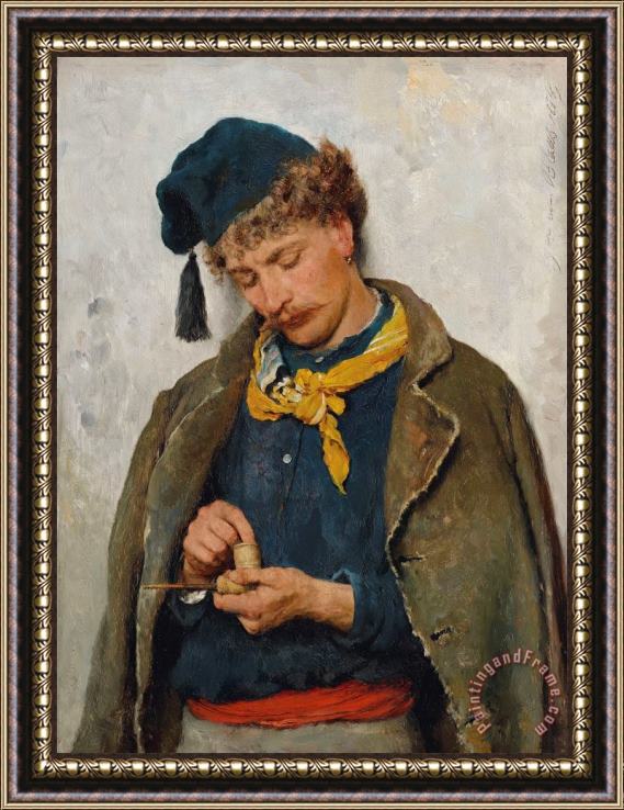 Eugen von Blaas A Soldier, 1884 Framed Painting